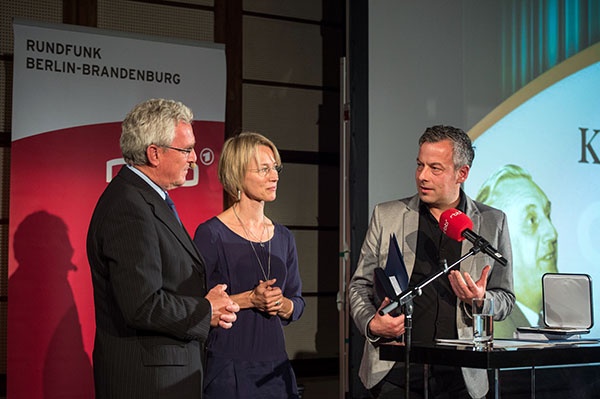 Dr. Fischer, Chris Ohnemus, Martin Zylka, Preisträger Hörfunk