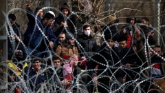 Flüchtlingskriese an der griechisch-türkischen Grenze.