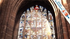 Das Rieterfenster in der Nürnberger Lorenzkirche ist eines der wertvollsten Fenster des gesamten Baus.