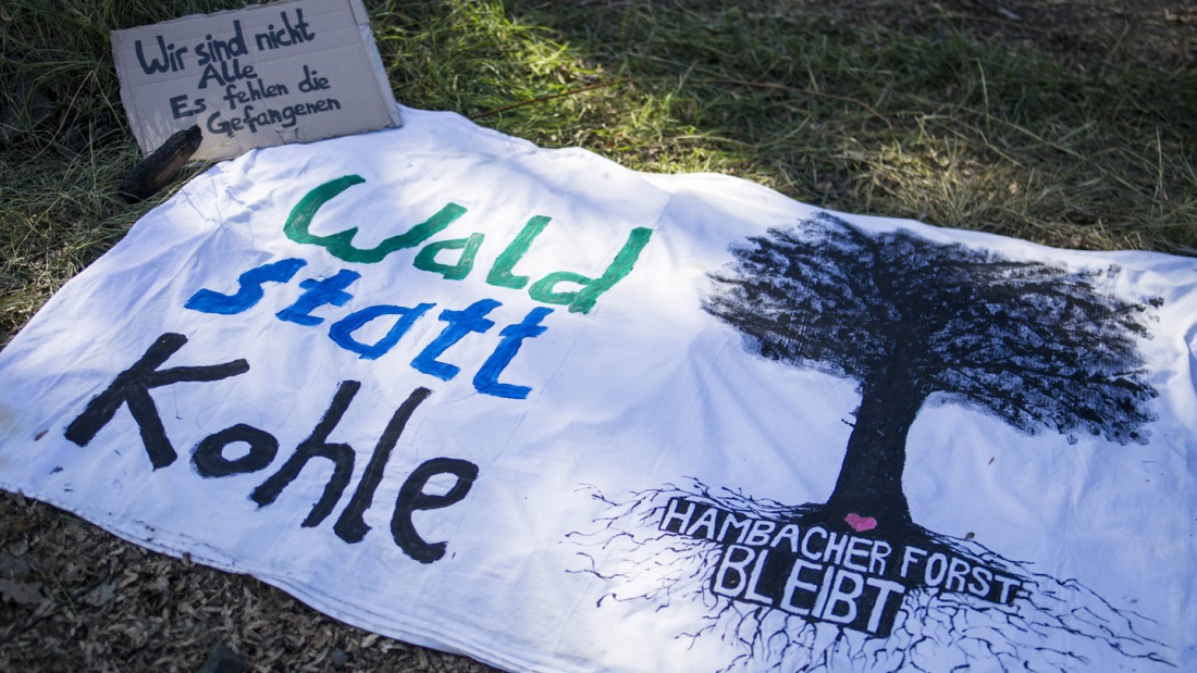 "Wald statt Kohle " wurde schon bei einer Demonstration im September gefordert.