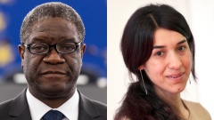  Der kongolesische Arzt Denis Mukwege und die Jesidin Nadia Murat erhalten den Friedensnobelpreis 2018 .