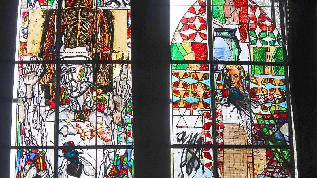 Reformationsfenster in der Glasmanufaktur "Derix Glasstudios"