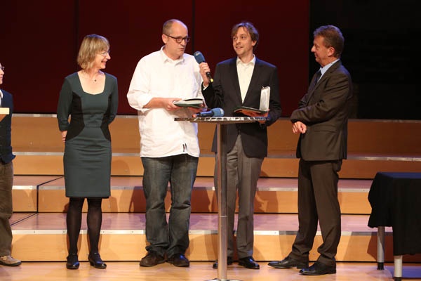 Irene Wellershoff, Redakteurin ZDF, Marcus Hertneck, Marc-Andreas Bochert, Preisträger Kinderfernsehen, Bernd Merz