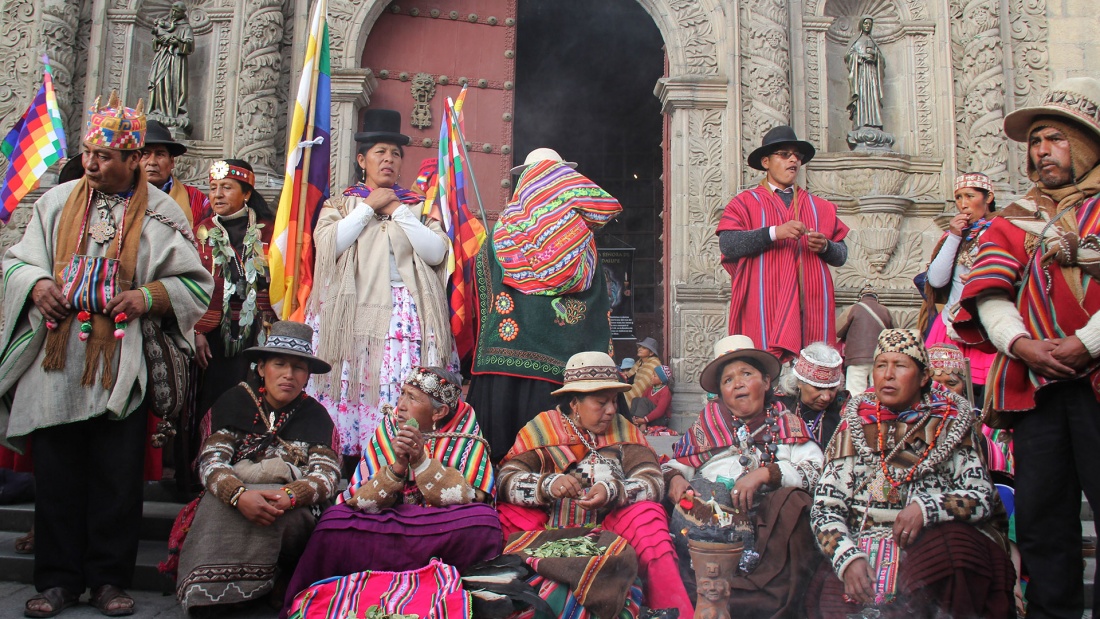 Alasitasfest von Indigenen in Bolivien