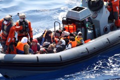 Im Mittelmeer gerettete Boat-People