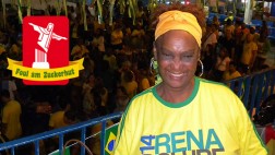 Nanci Rosa aus Rio de Janeiro kämpft während der WM gegen Rassismus