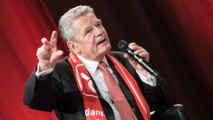 Bundeapräsident Gauck bei Kirchentag in Stuttgart