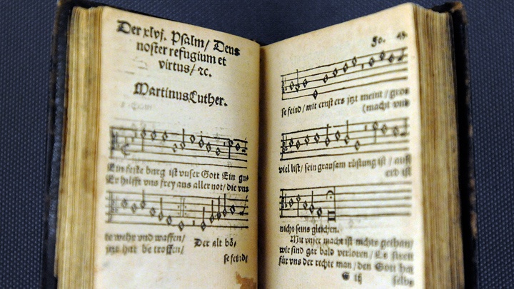 Klugsches Gesangbuch im Luthehaus in Wittenberg