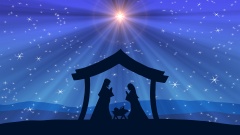  Stern von Bethlehem über Krippe