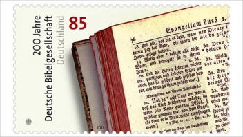 Sonderbriefmarke zum 200-jährigen Bestehen der Deutschen Bibelgesellschaft