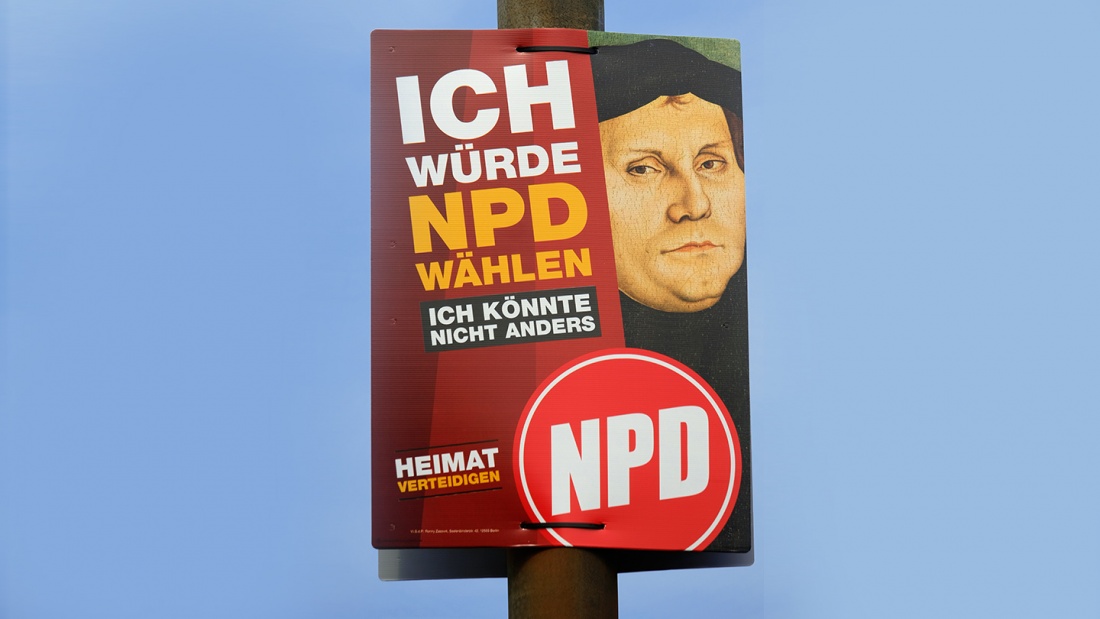 Wahlplakat der NPD