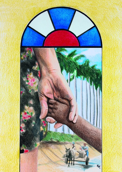 Königspalme, Pferdekarren und die Farben der Flagge Kubas: Das Titelbild zum Weltgebetstag 2016 zeigt viel "typisch Kubanisches".