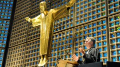 Der neue evangelische Militärbischof Sigurd Rink während seiner Predigt in der Berliner Kaiser-Wilhelm-Gedächtniskirche